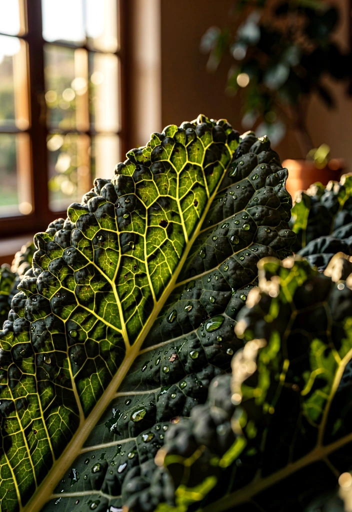 Detalle de kale fresco